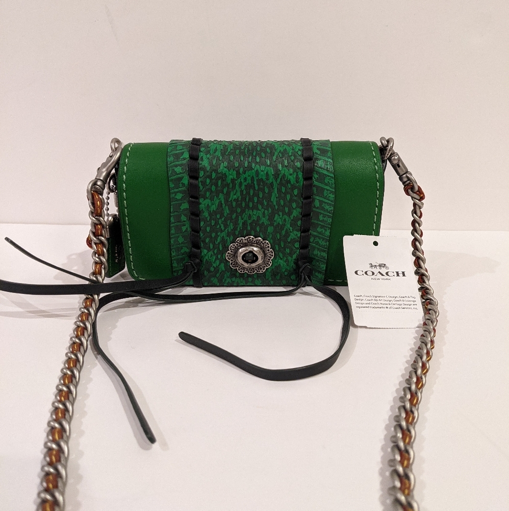 Coach Dinkier Whipstitch Snakeskin